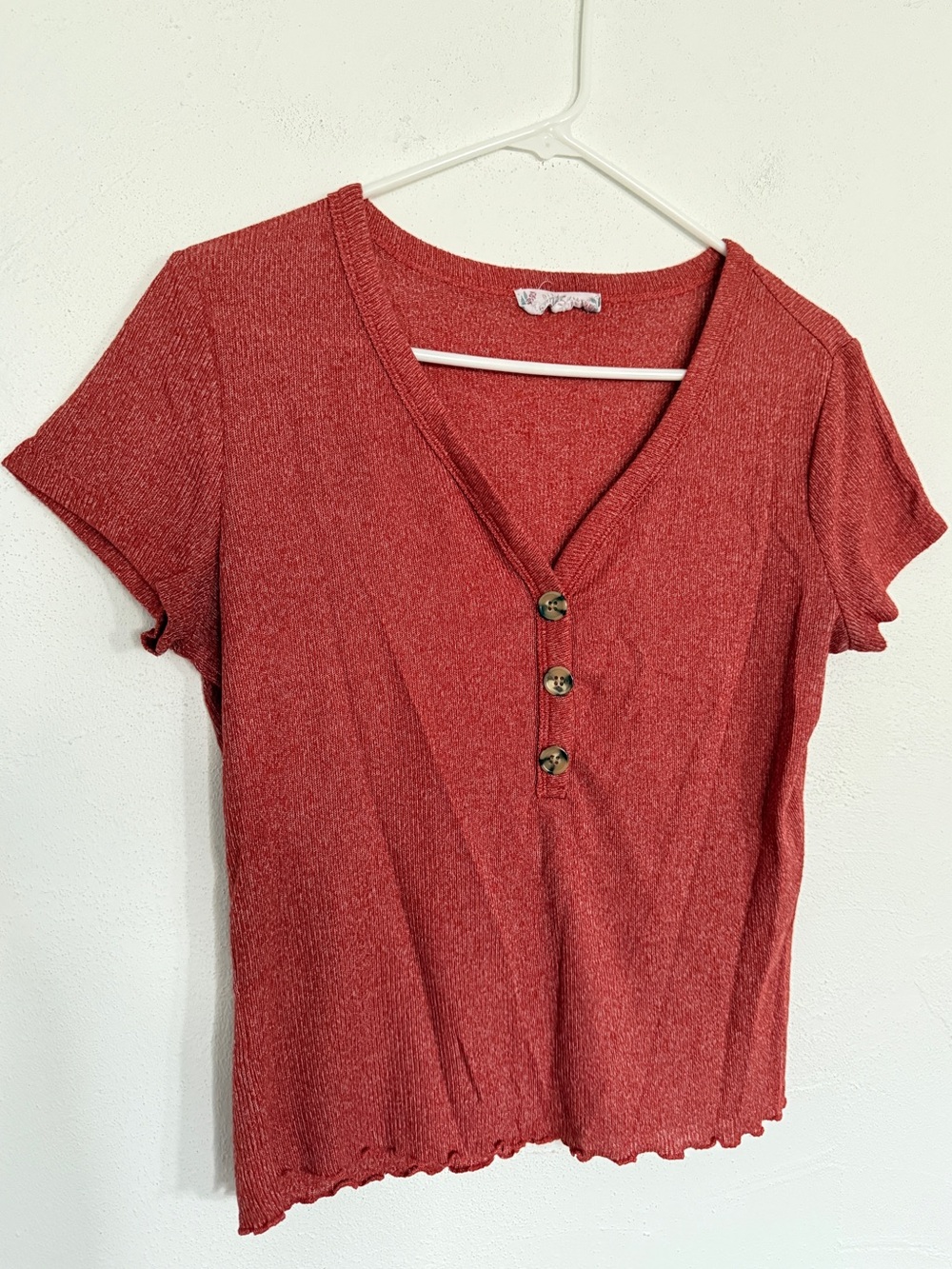V Neckline with Buttons Top